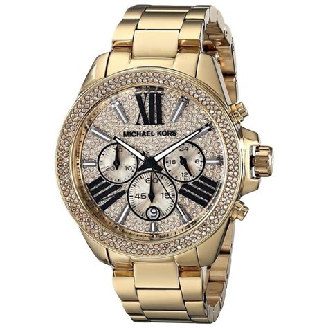 michael kors crystal glitz wren gold tone watch|Michael Kors Wren Women's Watch, Stainless Steel and Pavé .